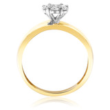 Photo of Simone 3/8 Carat T.W. Diamond Round Cluster Bridal Set 10K Yellow Gold [BT539YE-C000]