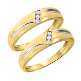 Photo of Simone 1/15 ct tw. Diamond Same Sex Ladies Band Set 14K Yellow Gold [WL539Y]