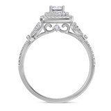 Photo of Sadie 1 1/4 CT. T.W. Diamond Princess Solitaire Bridal Set 14K White Gold [BT477WE-P029]