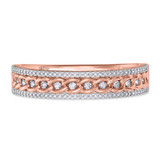 Photo of Sadie 2 ct tw. Diamond Princess Solitaire Trio Set 10K Rose Gold [BT477RM]