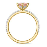Photo of Fawn 1 7/8 CT. T.W. Morganite and Diamond Trio Matching Wedding Ring Set 14K Yellow Gold [BT5048YE-C000]
