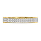 Photo of Chiffon 2 3/4 Carat T.W. Morganite and Diamond Trio Matching Wedding Ring Set 14K Yellow Gold [BT5047YM]
