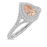 Photo of Chiffon 2 3/4 CT. T.W. Morganite and Diamond Trio Matching Wedding Ring Set 950 Platinum [BT5047PE-C000]