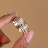 Photo of Jia 3/4 ct tw. Diamond Same Sex Mens Band Set 10K Yellow Gold [BT422YM]