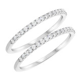 Photo of Betty 1/4 ct tw. Lab Grown Diamond Same Sex Ladies Band Set 10K White Gold [WL1622W]