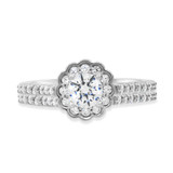 Photo of Bree 7/8 ct tw. Lab Grown Diamond Round Solitaire Bridal Set 10K White Gold [BR1619W-C000]