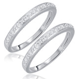Photo of Colt 3/8 ct tw. Lab Grown Diamond Same Sex Ladies Band Set 10K White Gold [WL1628W]