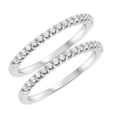 Photo of Toria 3/8 ct tw. Lab Grown Diamond Same Sex Ladies Band Set 10K White Gold [WL1620W]