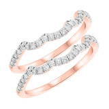 Photo of Margie 1/4 ct tw. Lab Grown Diamond Same Sex Ladies Band Set 10K Rose Gold [WL1621R]