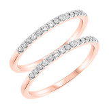 Photo of Sonny 1/4 ct tw. Lab Grown Diamond Same Sex Ladies Band Set 10K Rose Gold [WL1631R]