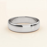 Photo of Amari Traditional Mens Wedding Band 10K White Gold. [BT1419WM]