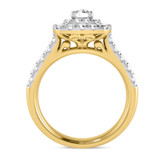 Photo of Lizzie 1 1/5 ct tw. Lab Grown Diamond Round Solitaire Bridal Set 14K Yellow Gold [BT5601YE-C000]
