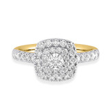 Photo of Lizzie 1 1/5 ct tw. Lab Grown Diamond Round Solitaire Bridal Set 10K Yellow Gold [BT5601YE-C000]