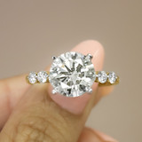Photo of Oxley 3 1/2 ct tw. Lab Grown Diamond Round Solitaire Engagement Ring 14K Yellow Gold [BT1405YE-L295]