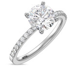 Photo of Keanu 3 ct tw. Lab Grown Diamond Round Solitaire Trio Set 14K White Gold [BT1410WE-L195]