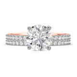 Photo of Keanu 2 1/2 ct tw. Lab Grown Diamond Round Solitaire Bridal Set 10K Rose Gold [BR1410R-L195]