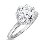 Photo of Allonia 3 ct tw. Lab Grown Diamond Round Solitaire Bridal Set 14K White Gold [BT1412WE-L295]
