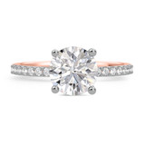 Photo of Keanu 3 ct tw. Lab Grown Round Solitaire Trio Set 14K Rose Gold [BT1410RE-L195]