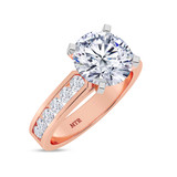 Photo of Lesha 4 1/4 ct tw. Lab Grown Diamond Round Solitaire Bridal Set 10K Rose Gold [BT1416RE-L295]