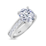 Photo of Lesha 3 5/8 ct tw. Lab Grown Diamond Round Solitaire Engagement Ring 10K White Gold [BT1416WE-L295]