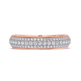 Photo of Ember 1 1/2 ct tw. Diamond Same Sex Mens Band Set 10K Rose Gold [BT273RM]