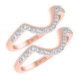 Photo of Camellia 1/2 ct tw. Diamond Same Sex Ladies Band Set 10K Rose Gold [WL230R]
