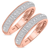 Photo of Ember 1 1/2 ct tw. Diamond Same Sex Mens Band Set 14K Rose Gold [WM273R]