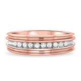 Photo of Braylin 1/5 ct tw. Diamond Same Sex Ladies Band Set 10K Rose Gold [BT502RL]