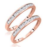 Photo of Darla 1/2 ct tw. Diamond Same Sex Ladies Band Set 14K Rose Gold [WL563R]
