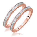 Photo of Cadence 1/3 ct tw. Same Sex Ladies Band Set 10K Rose Gold [WL564R]