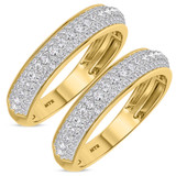 Photo of Ember 1 1/2 ct tw. Diamond Same Sex Mens Band Set 14K Yellow Gold [WM273Y]