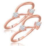 Photo of Lanie 3/8 ct tw. Diamond Same Sex Ladies Band Set 10K Rose Gold [WL565R]