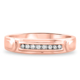 Photo of Willow 1/10 ct tw. Diamond Same Sex Ladies Band Set 10K Rose Gold [BT504RL]