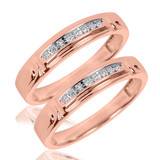 Photo of Willow 1/10 ct tw. Diamond Same Sex Ladies Band Set 10K Rose Gold [WL504R]