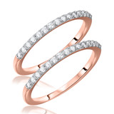 Photo of Piper 1/3 ct tw. Diamond Same Sex Ladies Band Set 10K Rose Gold [WL568R]