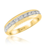 Photo of Garrison 2 1/10 ct tw. Diamond Same Sex Mens Band Set 10K Yellow Gold [BT938YM]