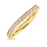 Photo of Hailee 2/3 ct tw. Diamond Same Sex Ladies Band Set 14K Yellow Solid Gold [BT275YL]