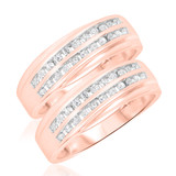 Photo of Kindred 5/8 ct tw. Diamond Same Sex Ladies Band Set 10K Rose Gold [WL511R]