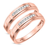 Photo of Boundless 1/10 ct tw. Diamond Same Sex Ladies Band Set 10K Rose Gold [WL518R]