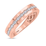 Photo of Hailee 1 1/2 ct tw. Diamond Same Sex Mens Band Set 14K Rose Gold [BT275RM]