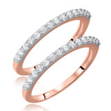 Photo of Blake 5/8 ct tw. Diamond Same Sex Ladies Band Set 10K Rose Gold [WL574R]