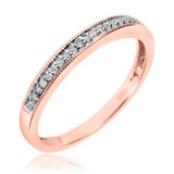 Photo of Princess Oshun 1/5 ct tw. Diamond Same Sex Ladies Band Set 14K Rose Gold [BT529RL]