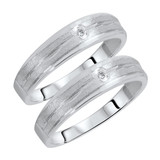 Photo of Owen 0 ct tw. Diamond Same Sex Mens Band Set 14K White Gold [WM304W]