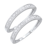 Photo of Cobie 7/8 ct tw. Diamond Same Sex Ladies Band Set 10K White Gold [WL559W]