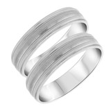Photo of Mia Same Sex Mens Band Set 14K White Gold [WM332W]