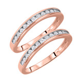 Photo of Enchanted 1/6 ct tw. Diamond Same Sex Ladies Band Set 10K Rose Gold [WL579R]