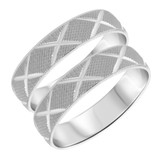Photo of Carrie Same Sex Mens Band Set 10K White Gold [WM336W]