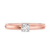 Photo of Katie 1/4 ct tw. Lab Grown Diamond Round Solitaire Bridal Set 14K Rose Gold [BT1632RE-C000]