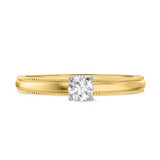 Photo of Katie 1/4 ct tw. Lab Grown Diamond Round Solitaire Bridal Set 14K Yellow Gold [BT1632YE-C000]