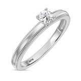 Photo of Katie 1/4 ct tw. Lab Grown Diamond Round Solitaire Engagement Ring 10K White Gold [BT1632WE-C000]